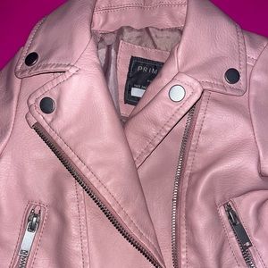 Pink Gently Worn Leather Jacket